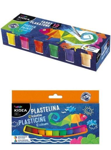 Set promo acuarele + plastilină, Kidea, ZFPPKA