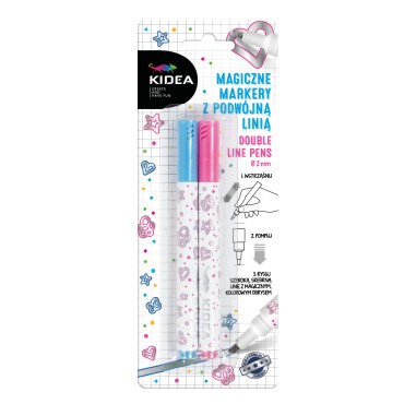 Set 2 Marker Kidea magic cu 2 linii, MMPL2KA