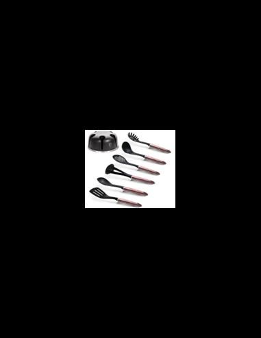 7 piese kitchen tool set with stand, pinkBH/6244N Berlinger - produs de calitate si ieftin