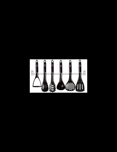 7 piese kitchen tool set with stainless steel hanger, purpleBH/6331 Berlinger - produs de calitate si ieftin