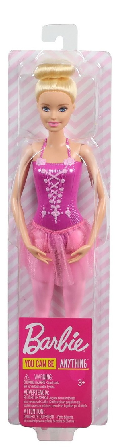 PAPUSA BARBIE BALERINA BLONDA CU COSTUM ROZ