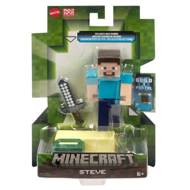 MINECRAFT CRAFT A BLOCK FIGURINA STEVE 8CM