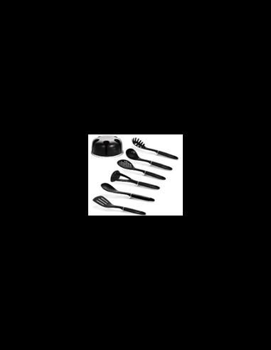 7 piese kitchen tool set with stand, blackBH/6218N Berlinger - produs de calitate si ieftin