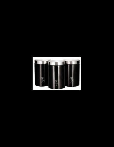 3 piese canister set, black- silverBH/6296 Berlinger - produs de calitate si ieftin