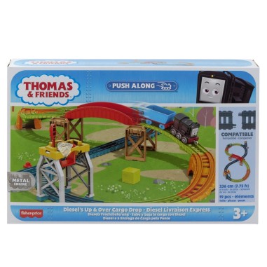 THOMAS SET DE JOACA CU LOCOMOTIVA PUSH ALONG DIESEL SI ACCESORII