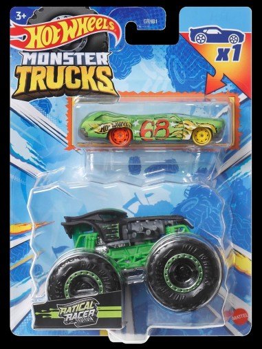 HOT WHEELS MONSTER TRUCK SI MASINUTA METALICA RATICAL RACER