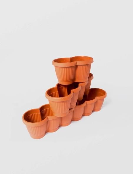 Jardiniera bella cu tavita, STERK, 60X16X15 cm, Plastic Maro - Sterk produs de vanzare-poza- 1