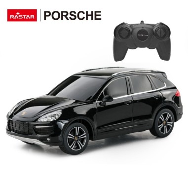 MASINA CU TELECOMANDA PORSCHE CAYENNE TURBO NEGRU CU SCARA 1 LA 24