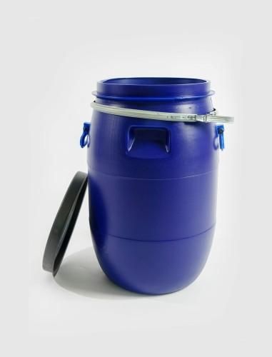 Bidon 60 litri, cu cerc metalic si manere, Sterk, Plastic Albastru - Sterk produs de vanzare-poza- 1