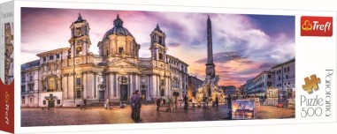 PUZZLE TREFL 500 PANORAMA PIATA NAVONA DIN ROMA