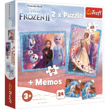 PUZZLE TREFL 2IN1 MEMO FROZEN2 TINUTUL MISTERIOS