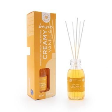 Odorizant de camera, cu betisoare de rattan, Basic, miros de vanilie, 95ml GimiHome - produs de calitate si ieftin