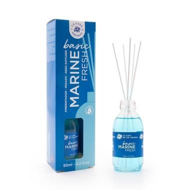 Odorizant de camera, cu betisoare de rattan, Basic, miros Marine, 95ml GimiHome - produs de calitate si ieftin