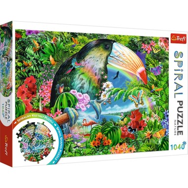 PUZZLE TREFL SPIRAL 1040 PIESE ANIMALE TROPICALE