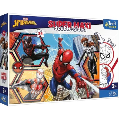 PUZZLE TREFL PRIMO 24 SUPER MAXI DISNEY SPIDERMAN IN ACTIUNE