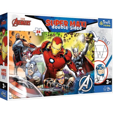 PUZZLE TREFL PRIMO 24 SUPER MAXI DISNEY MARVEL RAZBUNATORII PUTERNICI