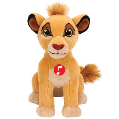 PLUS TY 15CM BEANIE BABIES DISNEY REGELE LEU SIMBA CU SUNETE