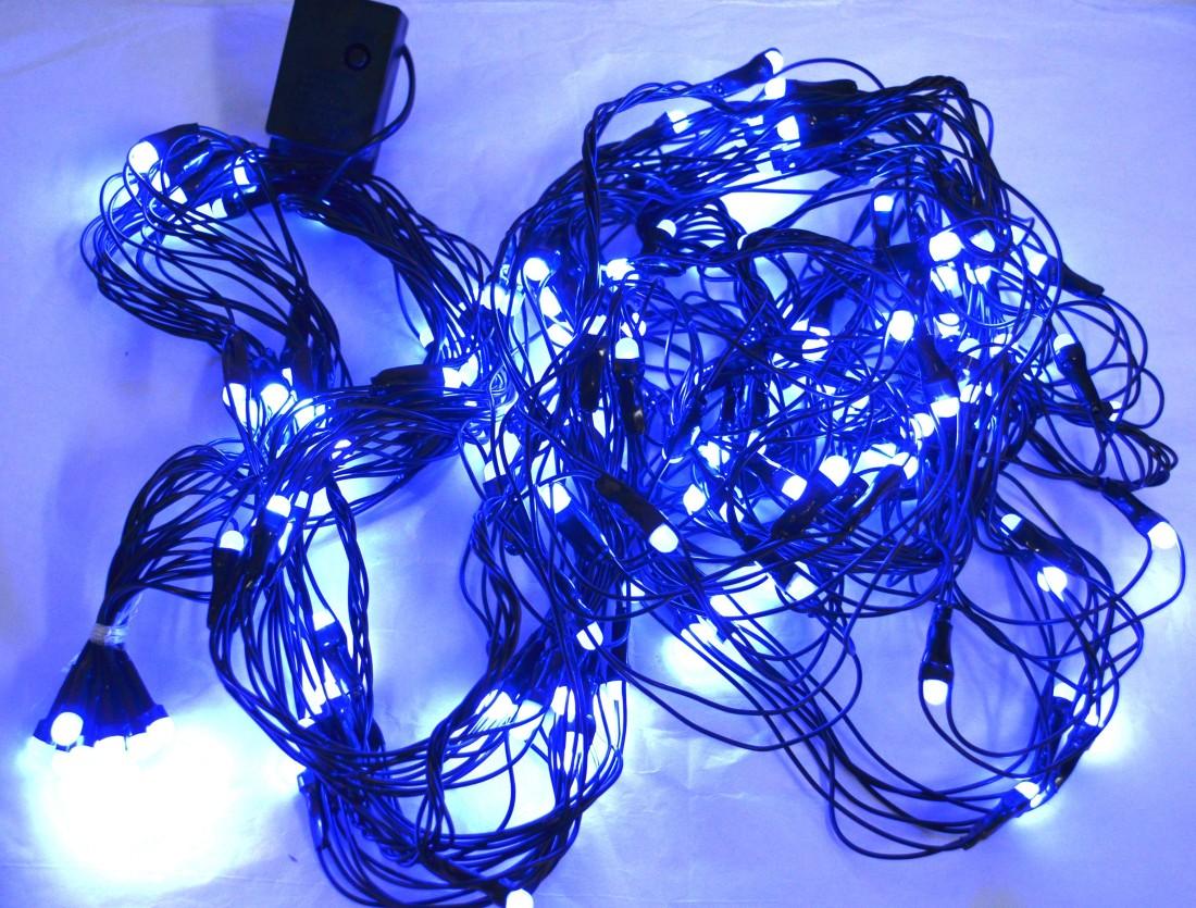 spray create affix Instalatie de Craciun, tip plasa cu lumina led albastra, 280 leduri