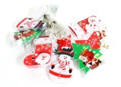 Instalatie de Craciun, tip perdea decor cu figurine Craciun, lumina multicolora, 3 metri