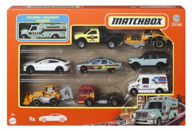 MATCHBOX SET 9 MASINUTE INTERNATIONAL AMBULANCE