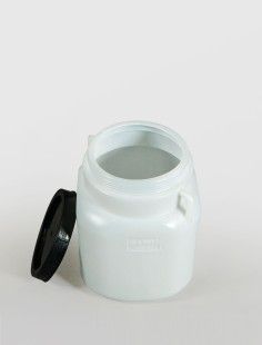 Bidon patrat 30 litri, cu capac prin infiletare si manere, Sterk, Plastic Alb sau Albastru - Sterk produs de vanzare-poza- 2