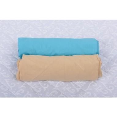 Set 2 cearceafuri cu elastic 120x60 cm, Bleu+Cappuccino BabyNeeds - produs de calitate si ieftin