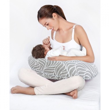 Perna pentru alaptat 2 in 1 Nursing Pillow, BabyJem (Culoare: Bleu)