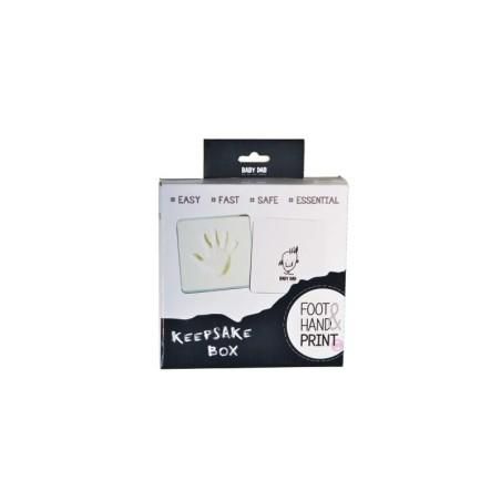 Set amprenta mulaj 3D in cutie cadou, Baby Dab, 16x16 cm, Alb Petite&Mars - produs de calitate si ieftin
